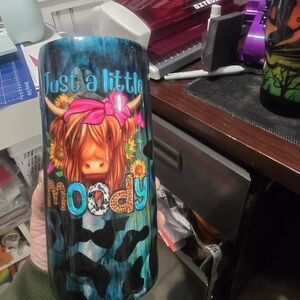 Moody Cow Mixed Media Art Piece